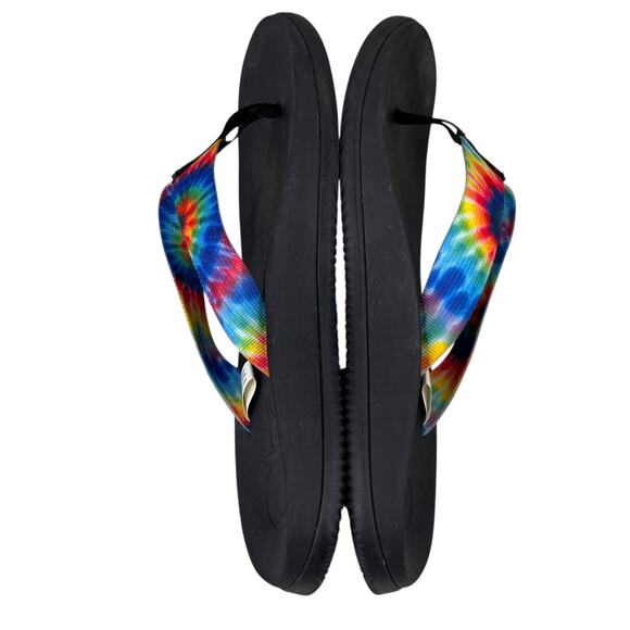Chaco Mens Flip Flop Sandals 11 Tie Dye Rainbow - Picture 4 of 10